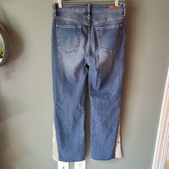 Anthropologie Pilcro and the Letterpress Sequin Flare Jeans, Size 28 - Picture 5 of 5